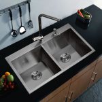 kitchen sinks designs view in gallery top mount zero radius stainless steel double bowl IBRNADJ