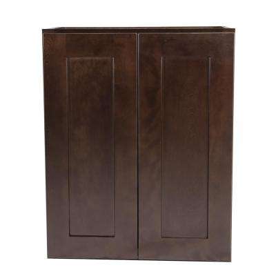 kitchen wall cabinets brookings fully assembled 21x30x12 in. kitchen wall cabinet in espresso MXAMVTT