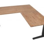l shaped desk rubberwood desktops go great with any space NBKJSNQ