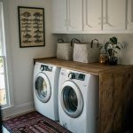 laundry room decor rustic wood crate laundry counter HCPKOFA