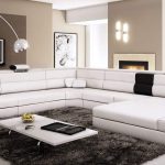 leather sectional sofas amazon.com: polaris - white contemporary leather sectional sofa: kitchen u0026 ZLPNRBK