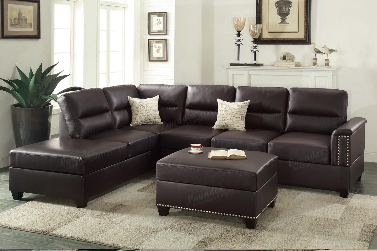 leather sectional sofas rousey brown leather sectional sofa KOUJICP
