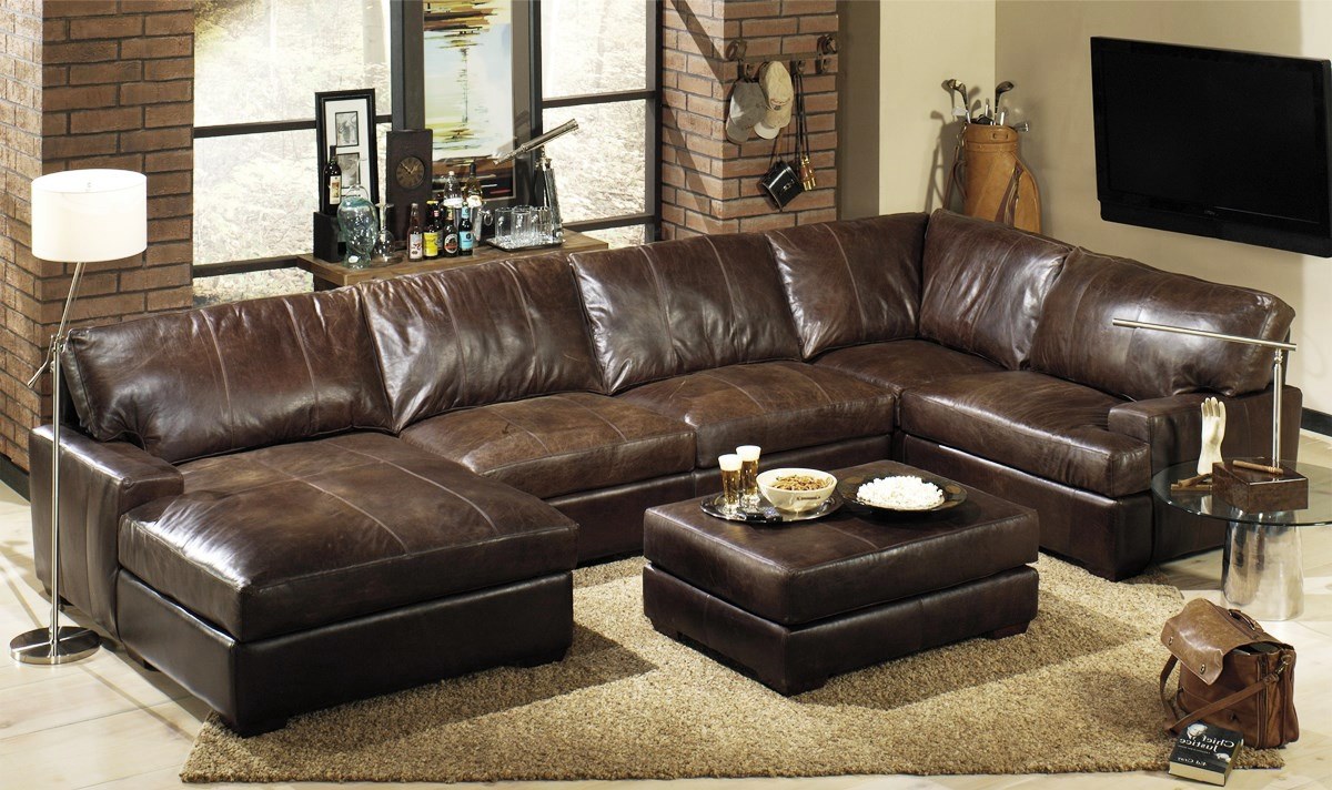 Leather sectional sofas for the living room