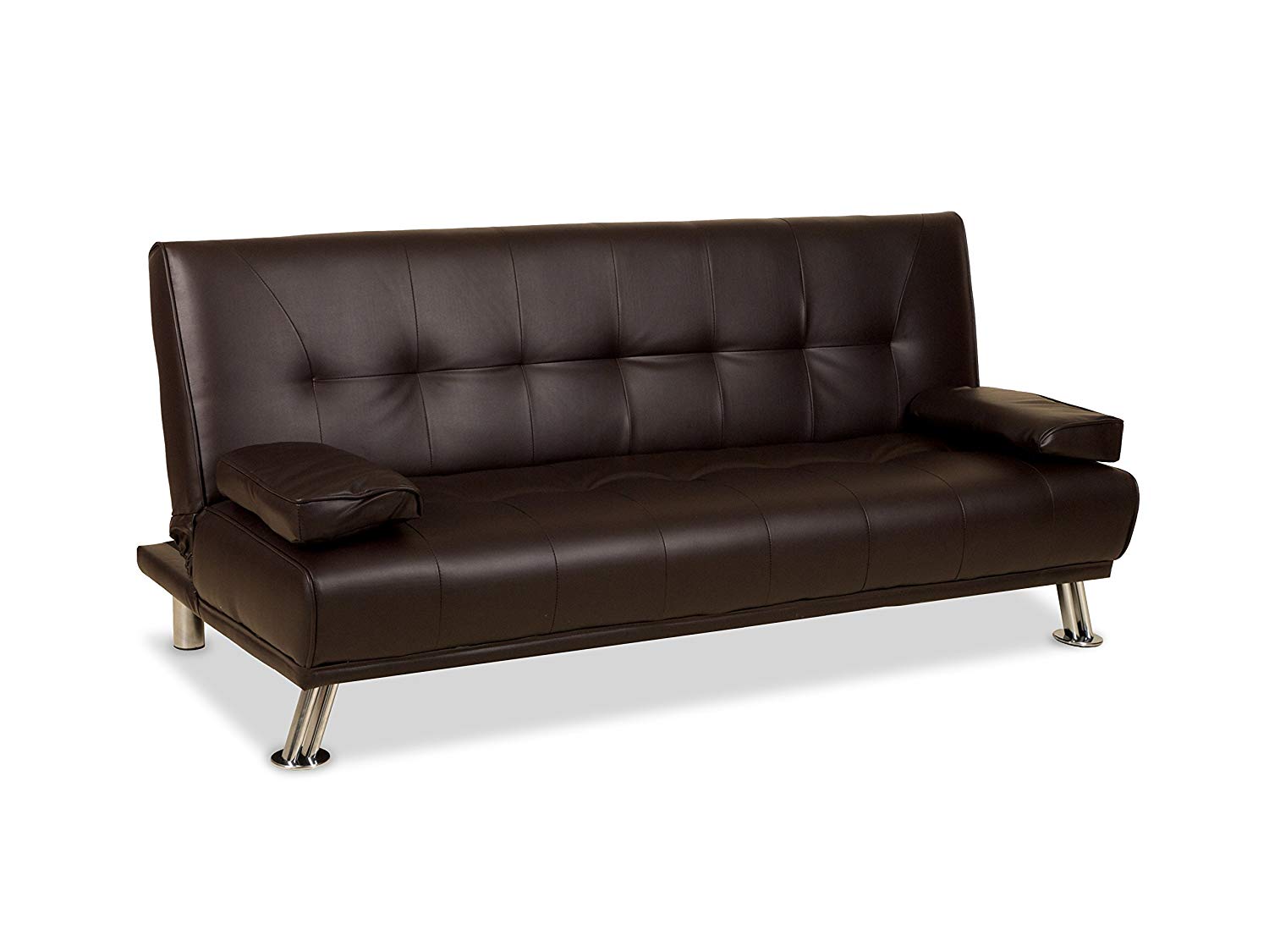 leather sofa bed humza amani venice faux leather sofa suite sette sofabed with chrome NGMOHXX