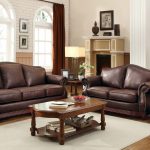 leather sofa set homelegance midwood bonded leather sofa collection - dark brown EKAJNEZ