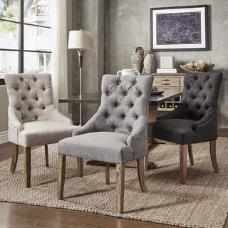 living room chairs benchwright button tufts wingback hostess chairs (set of 2) by inspire LDMQSLY
