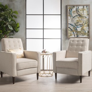 living room chairs mervynn mid-century fabric recliner club chair (set of 2) by christopher WBGVHJP