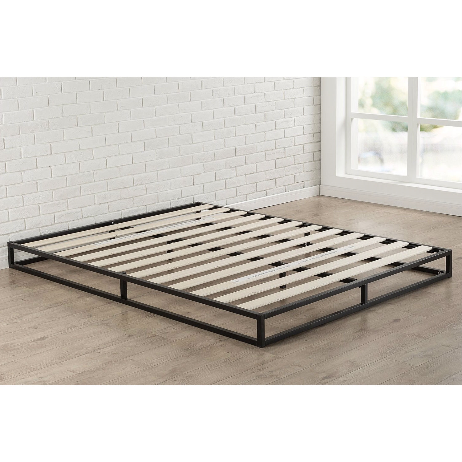 low bed frames twin 6-inch low profile platform bed frame with modern wood slats HISLGOF