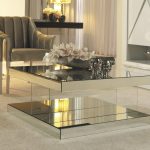 luxury mirrored coffee table JPHSQWJ