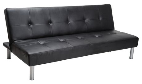 mainstays faux leather sofa bed - black | walmart canada JKEMEJG
