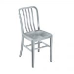 metal chairs amazon.com - sandra side chair, metal seat, brushed aluminm - chairs XIGXSNC