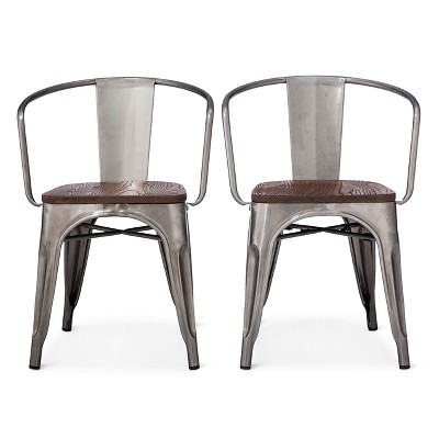 metal chairs carlisle metal dining chair - threshold™ : target COMPAZM