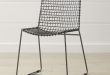 metal chairs tig metal dining chair + reviews | crate and barrel GQAUWFT