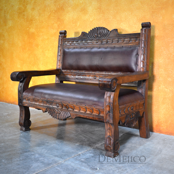 mexican furniture santa fe bench, carved benches, mexican benches, southwest furniture, mexican GHYGTZQ