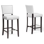 modern bar stools amazon.com: baxton studio aries modern bar stool with nail head trim, FSHGSNB