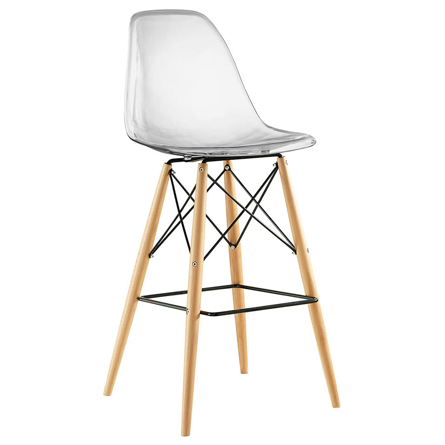 modern bar stools call to order · truss clear mid-century modern bar stool WNABXPR