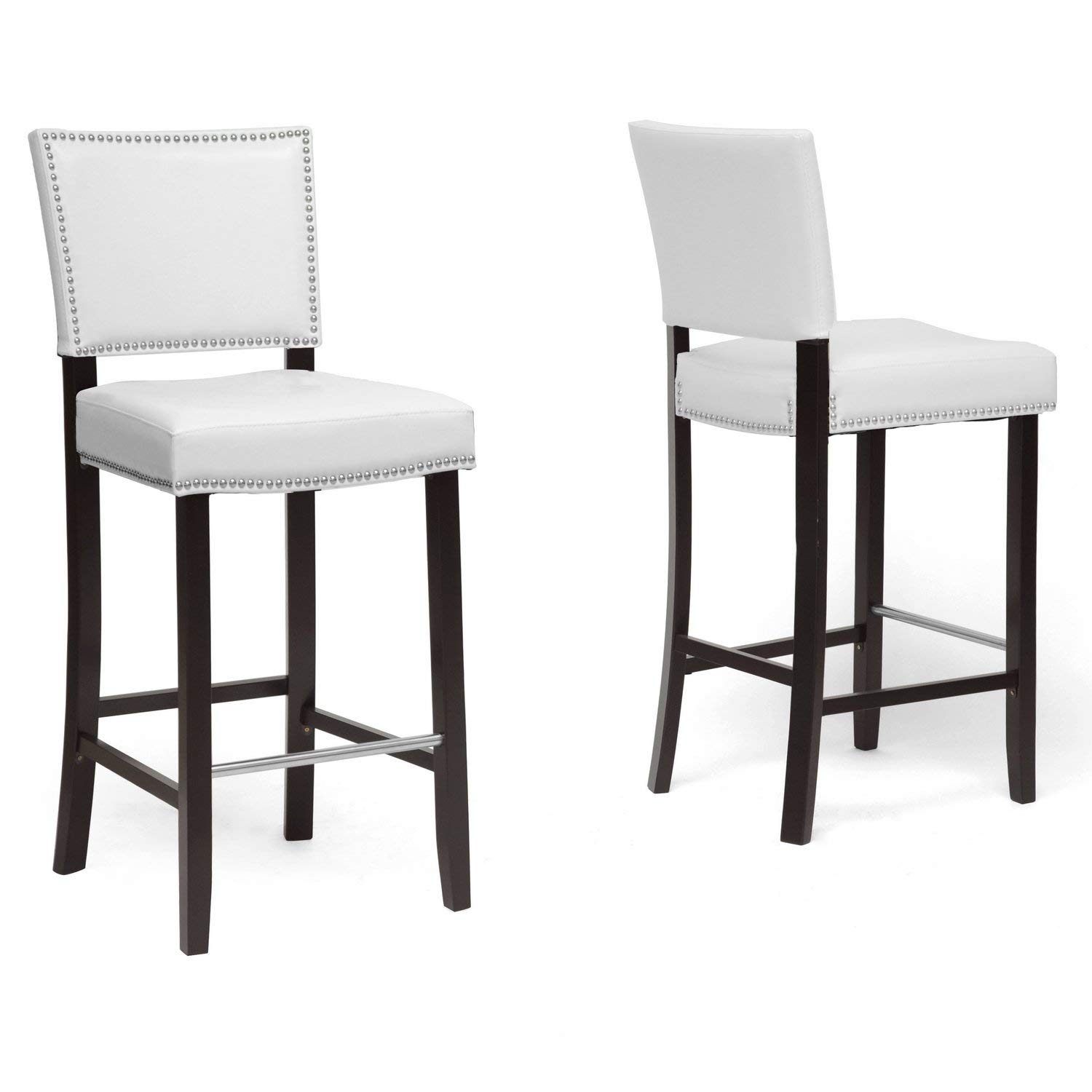 modern bar stools counter height amazon.com: baxton studio aries modern bar stool with nail head trim, ABQTTCX
