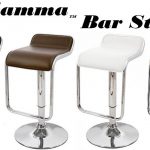 modern bar stools gamma modern adjustable bar stools - set of 2 FDEUNWM