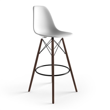 modern bar stools molded plastic bar stool with wood legs SSIWEZA