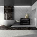 modern ceramic tiles ceramic-tile-modern-bathroom-black-gray-tile PGYMRWE