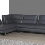 modern grey leather corner sofa KXYKQCU
