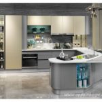 modern kitchens modern golden and grey lacquer kitchen cabinet op15-036 QRRQLOJ