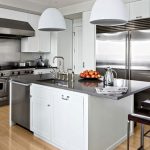 modern kitchens stainless-steel accents UDANMQX
