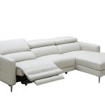 modern sofa recliner divani casa booth modern light grey leather sectional sofa w/ electric IDMDRUA