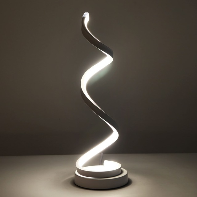 modern table lamps creative design spiral modern table light acrylic table lamps for bedroom PHJJXLE