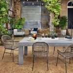 modern teak outdoor dining table BTLHPSO