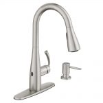 moen essie touchless single-handle pulldown sprayer kitchen faucet in spot RSJKQLQ