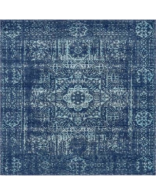 navy blue rug bungalow rose noan navy blue area rug bngl6109 rug size: square UTHJMQF