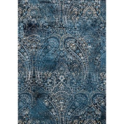 navy blue rug loloi rugs torrance paisley 6-foot 7-inch x 9-foot 2- VGRWUXM
