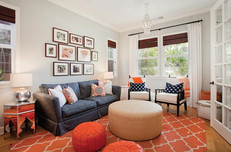 orange rugs for living room contemporary - living room BBUKCRJ