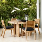 outdoor dining table larnaca outdoor round dining table | williams sonoma FVFRJJC