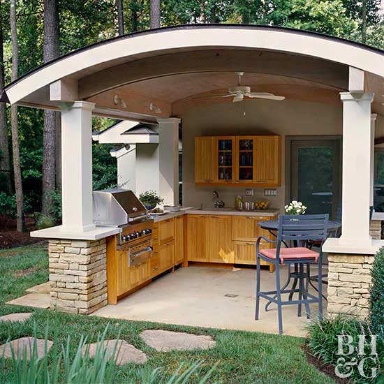 outdoor kitchens in the landscape CPVOFTJ