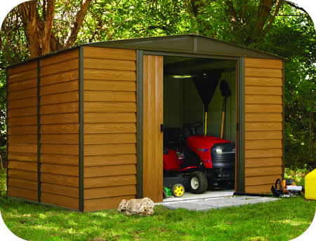 outdoor storage shed arrow 10x6 woodridge metal storage shed kit ELCOJWG