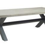 outdoor tables new york industrial 2.4m light grey outdoor poly-cement dining table JQMPLKA