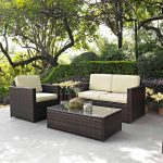 outdoor wicker furniture crosley furniture palm harbor 3-piece outdoor wicker seating set - SUDQASA