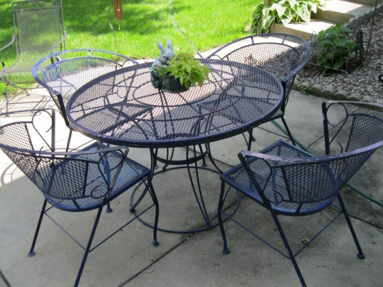 outdoor wrought iron patio furniture vintage EWOTUDC