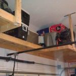 overhead garage storage over garage door shelf | above garage door storage BUIOIAV