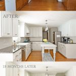 painted kitchen cabinets white painted kitchen before, after, u0026 18 months later by @nina_hendrick KZRLTCL