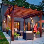 patio design ideas 1. turn up the heat with a glowing pergola GIZBUUV