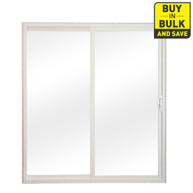 patio doors reliabilt 70.75-in x 79.5-in clear glass universal reversible white vinyl ZZNNDYL