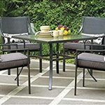 patio table and chairs amazon.com: gramercy home 5 piece patio dining table set: garden u0026 XBRDLNA