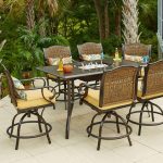 patio table and chairs hampton bay vichy springs 7-piece patio high dining set SJDHXJY
