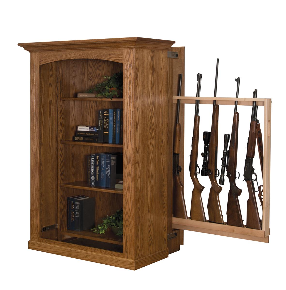patriot ii - small bookcase with hidden gun cabinet LHDJIQD