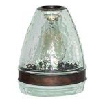 pendant light shades portfolio 7.5-in h 6-in w clear textured glass bell pendant light SVDVWQQ