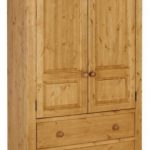 pine wardrobes devonshire chunky pine double wardrobe - 2 door 2 drawer OHYPPZQ