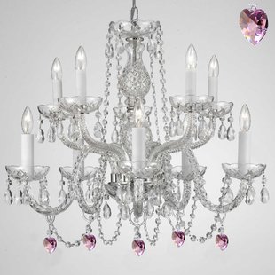 plug in chandelier kenny 10-light crystal chandelier AZDZSEW